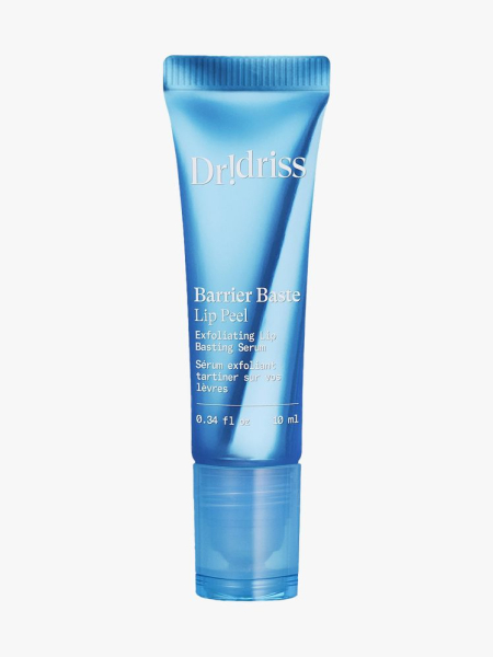 Dr. Idriss Barrier Baste Lip Peel blue tube on light gray background
